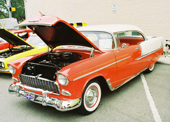 Breedlove 1955 Chevrolet Belair two door hardtop, Rochester Indiana Chili cookoff 2005